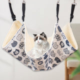 Maxbell Cat Hammock Bed Breathable Leisure 58x48cm for Indoor Cats Chinchilla Ferret white