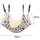 Maxbell Cat Hammock Bed Breathable Leisure 58x48cm for Indoor Cats Chinchilla Ferret white