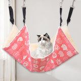 Maxbell Cat Hammock Bed Breathable Leisure 58x48cm for Indoor Cats Chinchilla Ferret red