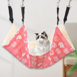 Maxbell Cat Hammock Bed Breathable Leisure 58x48cm for Indoor Cats Chinchilla Ferret red