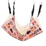 Maxbell Cat Hammock Bed Breathable Leisure 58x48cm for Indoor Cats Chinchilla Ferret pink