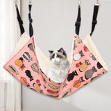 Maxbell Cat Hammock Bed Breathable Leisure 58x48cm for Indoor Cats Chinchilla Ferret pink