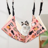 Maxbell Cat Hammock Bed Breathable Leisure 58x48cm for Indoor Cats Chinchilla Ferret pink