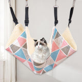 Maxbell Cat Hammock Bed Breathable Leisure 58x48cm for Indoor Cats Chinchilla Ferret triangle print