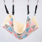 Maxbell Cat Hammock Bed Breathable Leisure 58x48cm for Indoor Cats Chinchilla Ferret triangle print