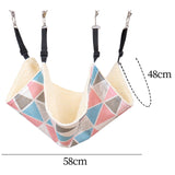 Maxbell Cat Hammock Bed Breathable Leisure 58x48cm for Indoor Cats Chinchilla Ferret triangle print