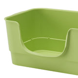 Maxbell Cat Litter Box Sturdy Cat Litter Basin Pet Supplies Open Top Pet Litter Tray Green