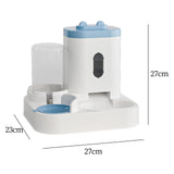 Maxbell 2 in 1 Automatic Pet Feeder Large Capacity Practical Cat Food Dog Water Bowl Blue