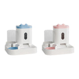Maxbell 2 in 1 Automatic Pet Feeder Large Capacity Practical Cat Food Dog Water Bowl Blue