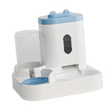 Maxbell 2 in 1 Automatic Pet Feeder Large Capacity Practical Cat Food Dog Water Bowl Blue