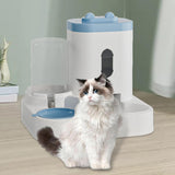 Maxbell 2 in 1 Automatic Pet Feeder Large Capacity Practical Cat Food Dog Water Bowl Blue