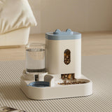 Maxbell 2 in 1 Automatic Pet Feeder Large Capacity Practical Cat Food Dog Water Bowl Blue