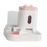 Maxbell 2 in 1 Automatic Pet Feeder Large Capacity Practical Cat Food Dog Water Bowl Pink