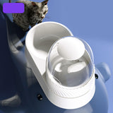 Maxbell Automatic Cat Food Dispenser Auto Cats Feeder for Puppy Small Medium Big Pet White
