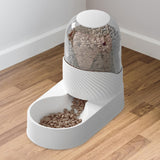 Maxbell Automatic Cat Food Dispenser Auto Cats Feeder for Puppy Small Medium Big Pet White