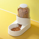 Maxbell Automatic Cat Food Dispenser Auto Cats Feeder for Puppy Small Medium Big Pet White