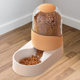 Maxbell Automatic Cat Food Dispenser Auto Cats Feeder for Puppy Small Medium Big Pet Orange