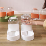 Maxbell Automatic Pet Feeder Dispenser Set Dogs Cats Food Feeder and Water Dispenser White