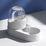 Maxbell Automatic Pet Feeder Dispenser Set Dogs Cats Food Feeder and Water Dispenser White