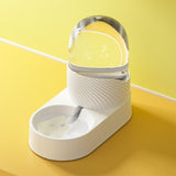 Maxbell Automatic Pet Feeder Dispenser Set Dogs Cats Food Feeder and Water Dispenser White