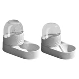 Maxbell Automatic Pet Feeder Dispenser Set Dogs Cats Food Feeder and Water Dispenser White