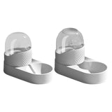 Maxbell Automatic Pet Feeder Dispenser Set Dogs Cats Food Feeder and Water Dispenser White