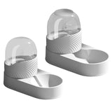 Maxbell Automatic Pet Feeder Dispenser Set Dogs Cats Food Feeder and Water Dispenser White