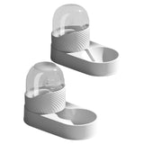 Maxbell Automatic Pet Feeder Dispenser Set Dogs Cats Food Feeder and Water Dispenser White