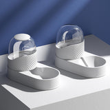 Maxbell Automatic Pet Feeder Dispenser Set Dogs Cats Food Feeder and Water Dispenser White