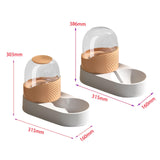 Maxbell Automatic Pet Feeder Dispenser Set Dogs Cats Food Feeder and Water Dispenser Orange