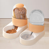 Maxbell Automatic Pet Feeder Dispenser Set Dogs Cats Food Feeder and Water Dispenser Orange