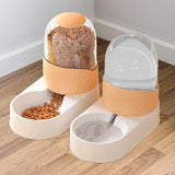 Maxbell Automatic Pet Feeder Dispenser Set Dogs Cats Food Feeder and Water Dispenser Orange