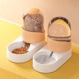 Maxbell Automatic Pet Feeder Dispenser Set Dogs Cats Food Feeder and Water Dispenser Orange