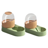 Maxbell Automatic Pet Feeder Dispenser Set Dogs Cats Food Feeder and Water Dispenser Green