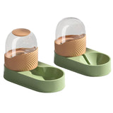 Maxbell Automatic Pet Feeder Dispenser Set Dogs Cats Food Feeder and Water Dispenser Green