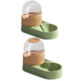 Maxbell Automatic Pet Feeder Dispenser Set Dogs Cats Food Feeder and Water Dispenser Green