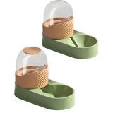 Maxbell Automatic Pet Feeder Dispenser Set Dogs Cats Food Feeder and Water Dispenser Green