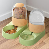 Maxbell Automatic Pet Feeder Dispenser Set Dogs Cats Food Feeder and Water Dispenser Green