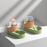 Maxbell Automatic Pet Feeder Dispenser Set Dogs Cats Food Feeder and Water Dispenser Green