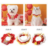 Maxbell Knitting Cat Collar Handmade Kitten Necklace Scarf for Puppy Small Dog Style A