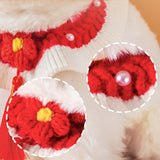 Maxbell Knitting Cat Collar Handmade Kitten Necklace Scarf for Puppy Small Dog Style C