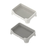 Maxbell Dog Toilet for Small and Medium Dogs Durable Pet Litter Pan Puppy Potty Tray White A