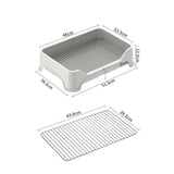 Maxbell Dog Toilet for Small and Medium Dogs Durable Pet Litter Pan Puppy Potty Tray White A