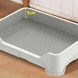 Maxbell Dog Toilet for Small and Medium Dogs Durable Pet Litter Pan Puppy Potty Tray White A