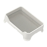 Maxbell Dog Toilet for Small and Medium Dogs Durable Pet Litter Pan Puppy Potty Tray White A
