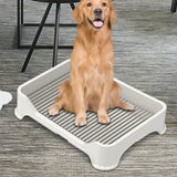 Maxbell Dog Toilet for Small and Medium Dogs Durable Pet Litter Pan Puppy Potty Tray White A