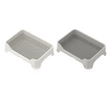 Maxbell Dog Toilet for Small and Medium Dogs Durable Pet Litter Pan Puppy Potty Tray White B