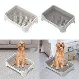 Maxbell Dog Toilet for Small and Medium Dogs Durable Pet Litter Pan Puppy Potty Tray White B