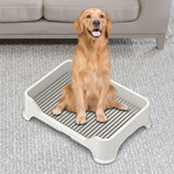 Maxbell Dog Toilet for Small and Medium Dogs Durable Pet Litter Pan Puppy Potty Tray White B