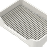 Maxbell Dog Toilet for Small and Medium Dogs Durable Pet Litter Pan Puppy Potty Tray White B